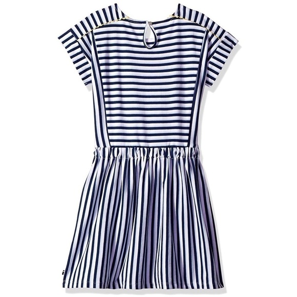 𝅺TOMMY Hilfiger Girls Flag Blue Striped Dress - Picture 2 of 7